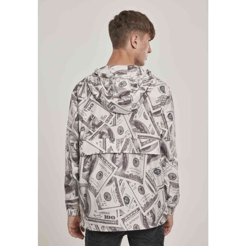 Urban Classics - Mister Tee Dollar Windbreaker jacket - L - Cream